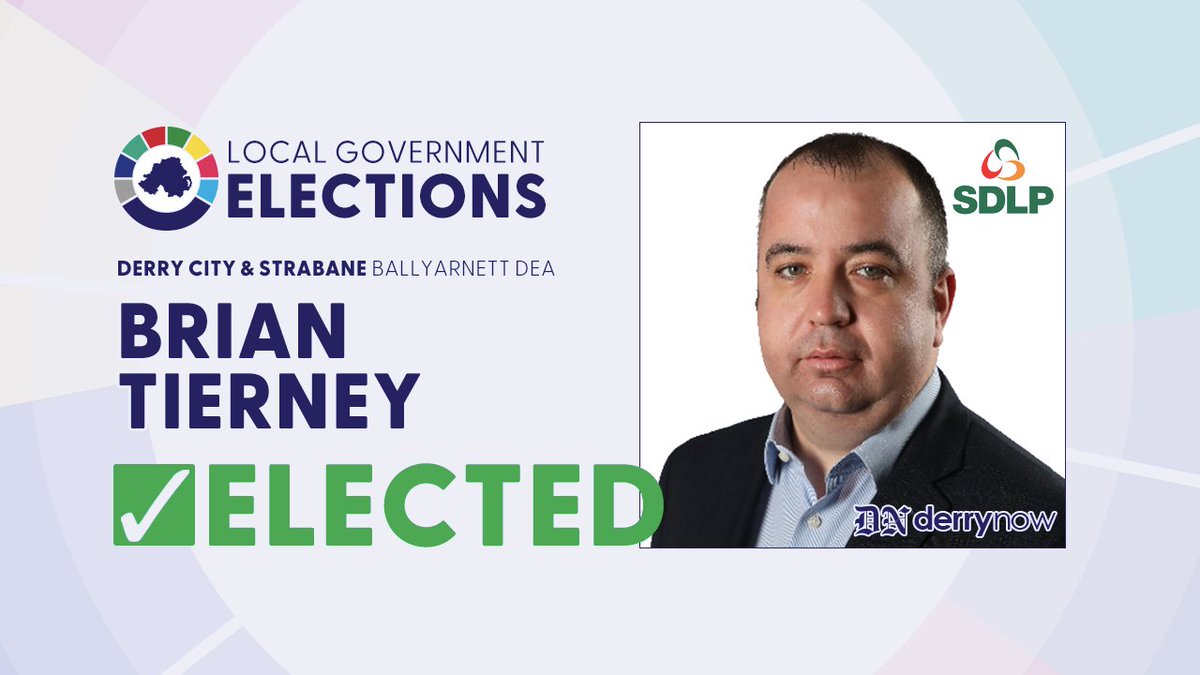 DerryNow's tweet photo. BALLYARNETT Update:
Brian Tierney (SDLP) elected.
#Derry #DerryNow #CountyDerryPost #DerryNews #election23 #DerryStrabane https://t.co/63O1Jxihhn