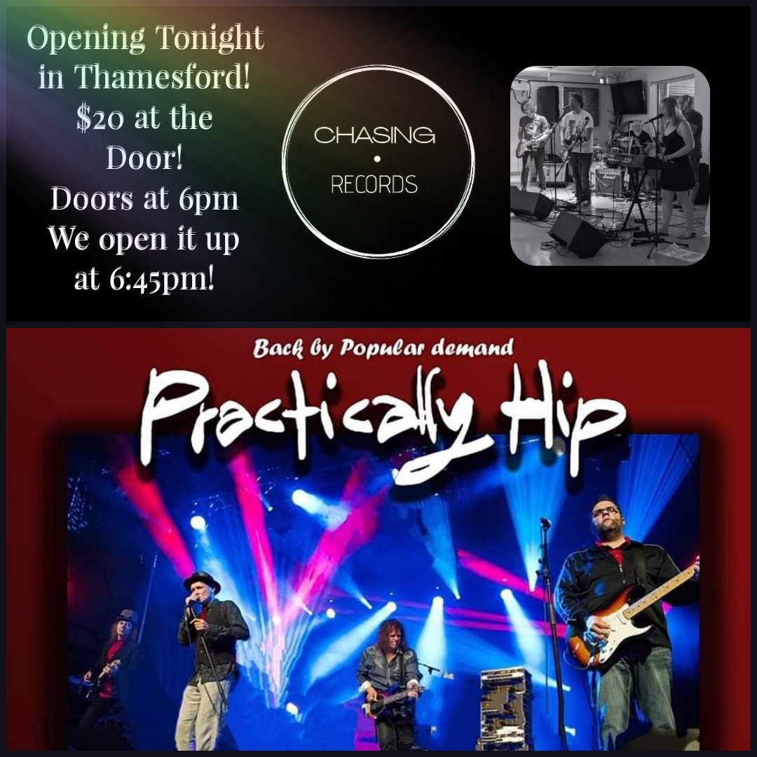 ChasingRecBand's tweet photo. Tonight we open for the #practicallyhip! https://t.co/mf2nGrb0FT