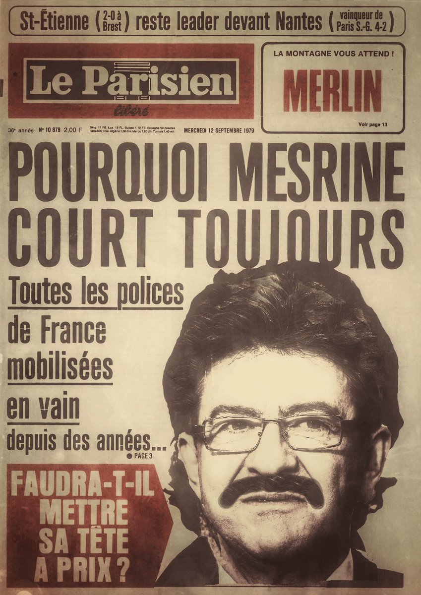 Souvenez vous,dans les années 1970,Mesrine foutait la pagaille en France…Quelle terreur! 😱
#CestLaFauteaMelenchon
