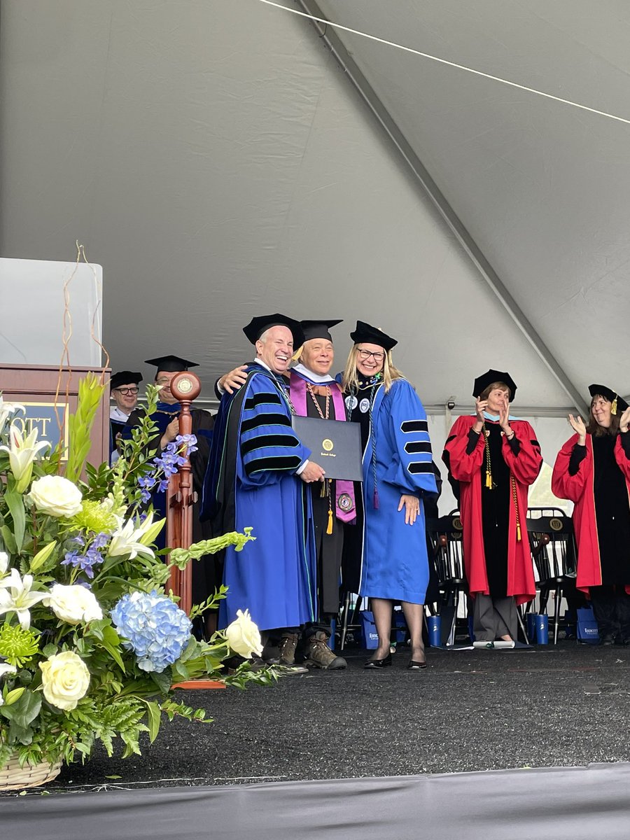 EndicottCollege's tweet image. In honor of his profound impact on @artsendicott during his 25 years at the Nest, we are proud to award VPAC Dean Mark Towner an honorary Doctor of Fine Arts degree. Thank you for the legacy you have built for our current and future arts students.