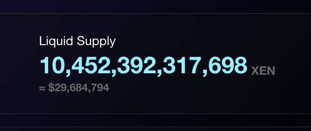 TrVon's tweet photo. FAM! @xendogetoken has burned 7% of $Xen liquid supply within 10 minutes of launch! https://t.co/bvLkvl6Yzy