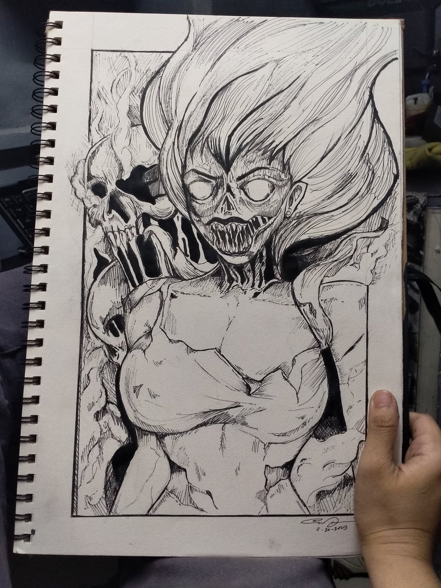 llewarts's tweet photo. 💀💀💀
#INK #inking #creepyart #myartwork #myart https://t.co/aO2APXHTEz