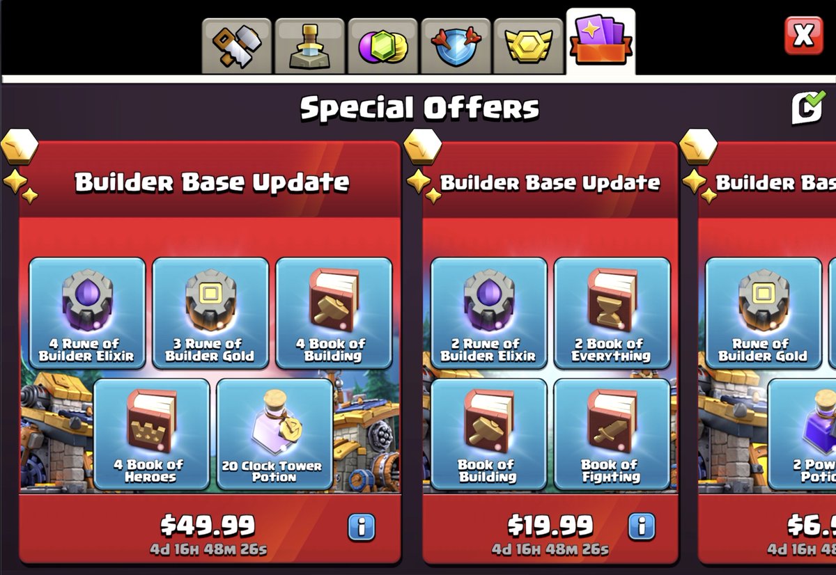 GaladonGaming's tweet image. Disappointing to see MORE packages in the shop right now, while Builder Base is still so unstable...
I feel like the packages should come only once the bugs are fixed- only THEN will I purchase them.  🙄
#ClashofClans #BuilderBase #UseCodeGaladon