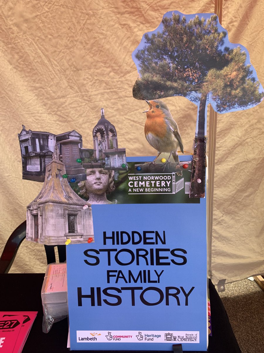 GuidesLambeth's tweet photo. Superb open day at West Norwood Cemetery it had everything! Clay Workshops, Stone Carving and guided walks. Thank you ChooSE27 it was awesome! #art project#westnorwood# https://t.co/eUQ0fujUXB
