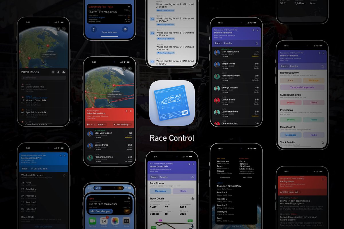 JPEGuin's tweet photo. Race Control is now available for free on the App Store! 🎉

Get all the latest stats and info from races in real-time. 

Get real-time updates with Live Activities, stay up to date with Widgets on your Home/Lock Screens, and catch up on your Watch.

https://t.co/f7SS0a9jNo https://t.co/UtWKiiMISe