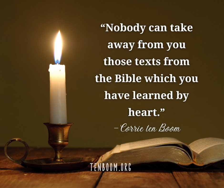“Nobody can take away from you those texts from the Bible which you have learned by heart.”
— Corrie ten Boom
#Isolation #GodsKeepingPower #Endurance #Bible #TheHidingPlace #BookToMovie
