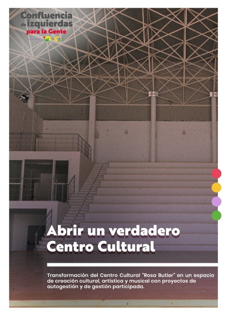 confluencia_de's tweet photo. Transformación del Centro Cultural “Rosa Butler” en un espacio de creación cultural y musical y una propuesta de ocio juvenil. Con proyectos de autogestión y de gestión participada. 

#AhoraAurora #ConfluenciadeIzquierdas #ParalaGente https://t.co/Bx5Io7dSXb