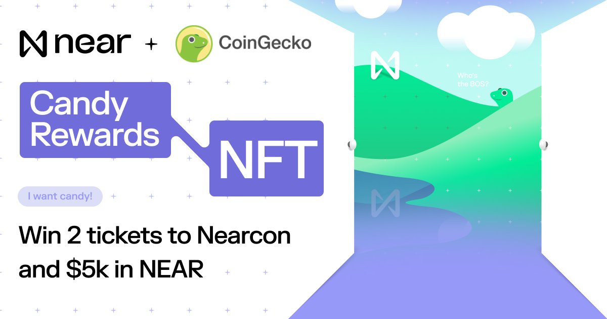 HEY GECKOS 🦎

Dip your hand into those @Coingecko candy jars for a chance to win $5k in #NEAR tokens and two tix to #NEARCON2023

20,000 NEAR Wallets + NFTs are up for grabs, and one lucky winner will take home the prize 🎊

Remember, #NEARistheBOS 

👇

gcko.io/nearnft
