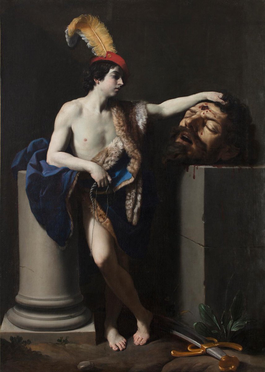 RembriBarrocho's tweet photo. Guido Reni realizó hasta doce versiones diferentes de David con la cabeza de Goliat.

Ésta es la del @MbaOrleans (c1630-31), que ascendió a la categoría de autógrafa recientemente.

Vamos a conocer las diferentes versiones. https://t.co/hE90gSaXpz