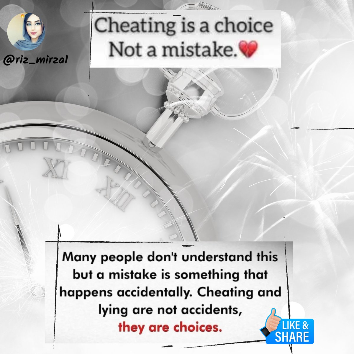 RizMirza2's tweet photo. Cheating is a choice, Not a Mistake #cheating #choices #mistake #lifequotes https://t.co/mnHIRO4KmJ