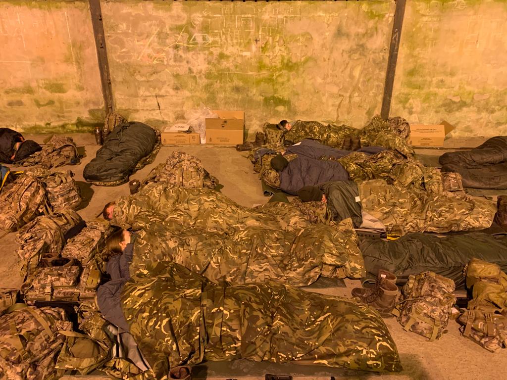After a long day at school and a long journey to Sennybridge Training Area, the cadets sound asleep in their 'Green Worm' sleeping systems, ready for an early start on the Cadet Cambrian Patrol <a href="/Gatewaysschool/">Gateways School</a>