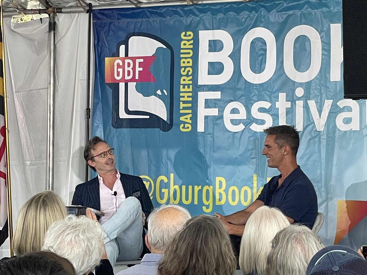 Listening to <a href="/arishapiro/">Ari Shapiro</a> sharing his stories of talking to strangers — at the <a href="/GburgBookFest/">Gaithersburg Book Festival</a>
