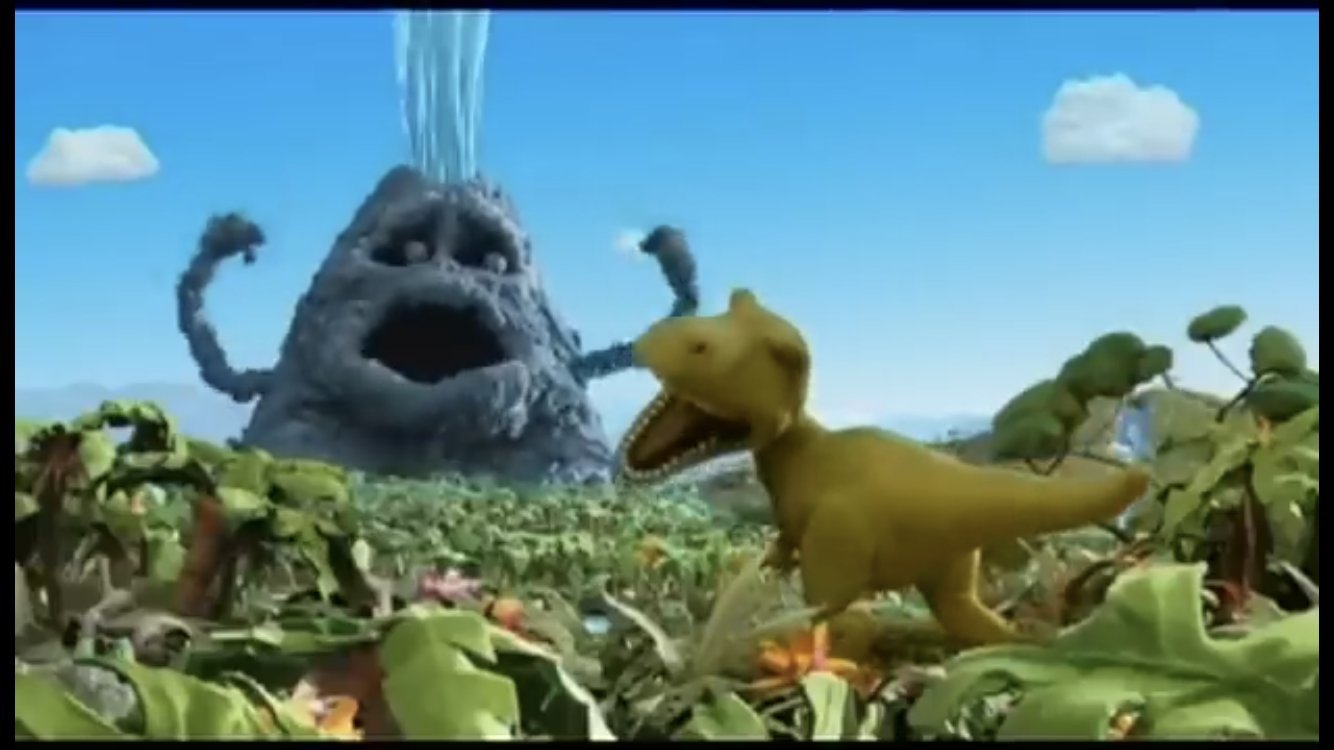 daily puppet (submissions open!) on X: George the Volcano and  Tyrannosaurus Alan from Volvic ads  / X