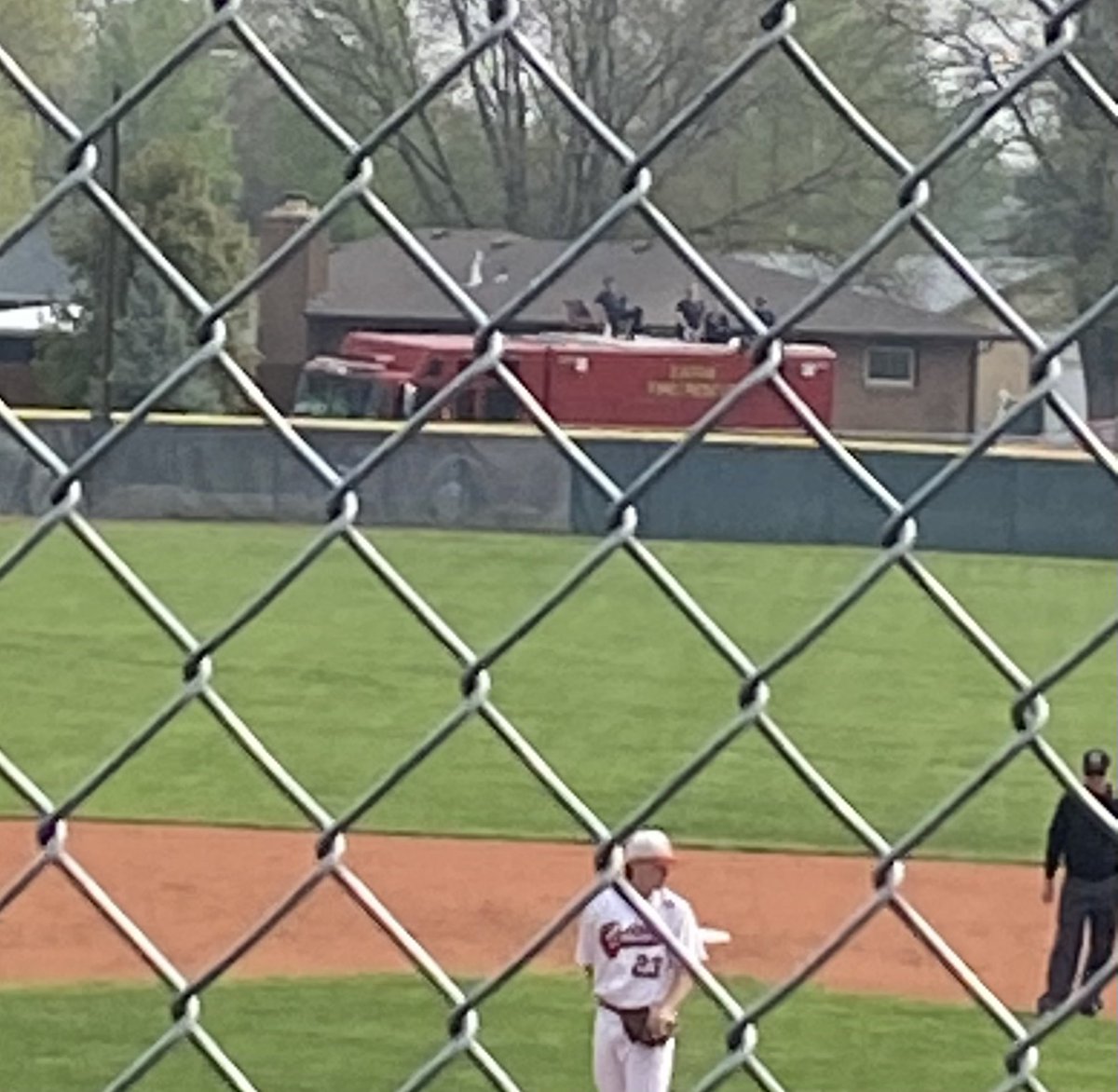 EATONREDSAD's tweet photo. Shout out to Eaton Fire Dept. supporting Reds baseball this morning against Middle Park. #Redstrong https://t.co/FdlRU3Lxd4