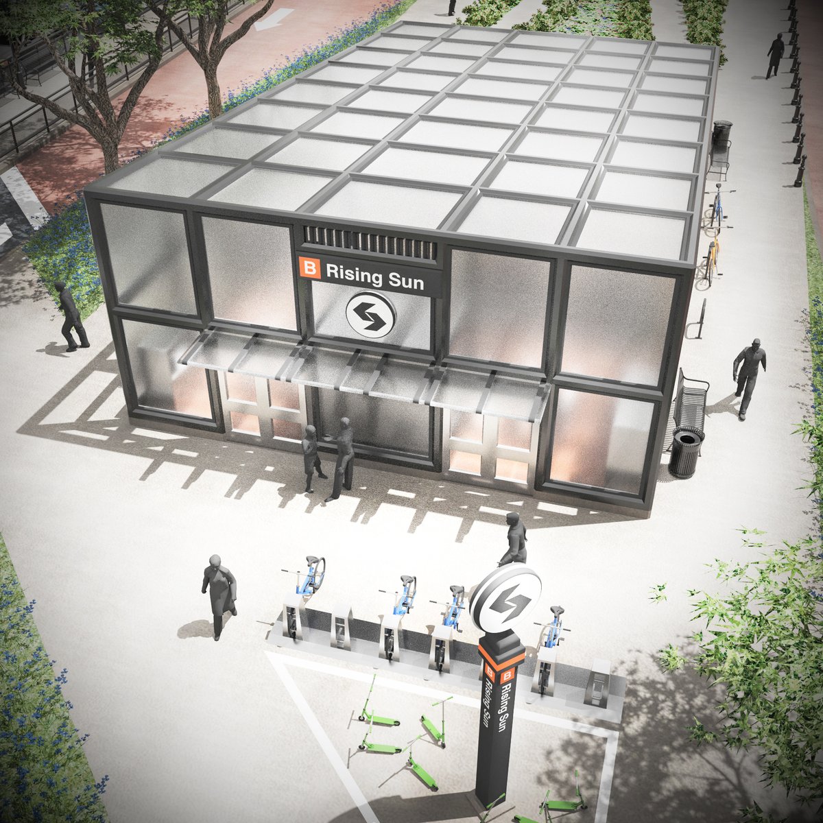 BlvdSubway's tweet photo. Renderings of the Proposed Rising Sun Roosevelt Boulevard Subway Station. Please share and let me know your thoughts. More images are coming. 

@SEPTA @PennDOTNews @HNTBCorp https://t.co/oXZc4Cfet9