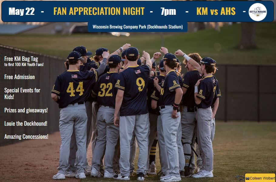 Let’s goooo #KMNATION show out on Monday night!!! Conference title on the line!!! #DTD #TIETHEKNOT 

<a href="/kmnation_/">KM Student Section</a> <a href="/KMHSWomenSoccer/">KMHS Girls Soccer</a> <a href="/KMSoftball22/">Kettle Moraine High School Softball</a> <a href="/KMJL_Baseball/">Kettle Moraine Jr. Lasers Baseball</a> <a href="/KMLasersbball/">KM Lasers Basketball</a> @KMLaserFootball <a href="/Coach_Dub_DTD/">JW</a>