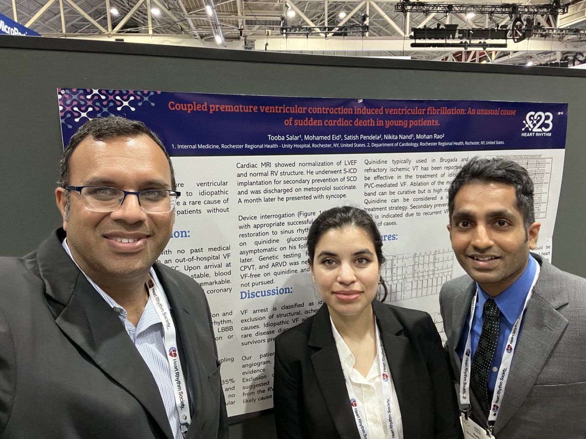 Congratulations to our RRH IM residents Dr. Osama Muhammad and Dr. Tooba Salar on excellent poster presentations on day 1 at HRS 2023!