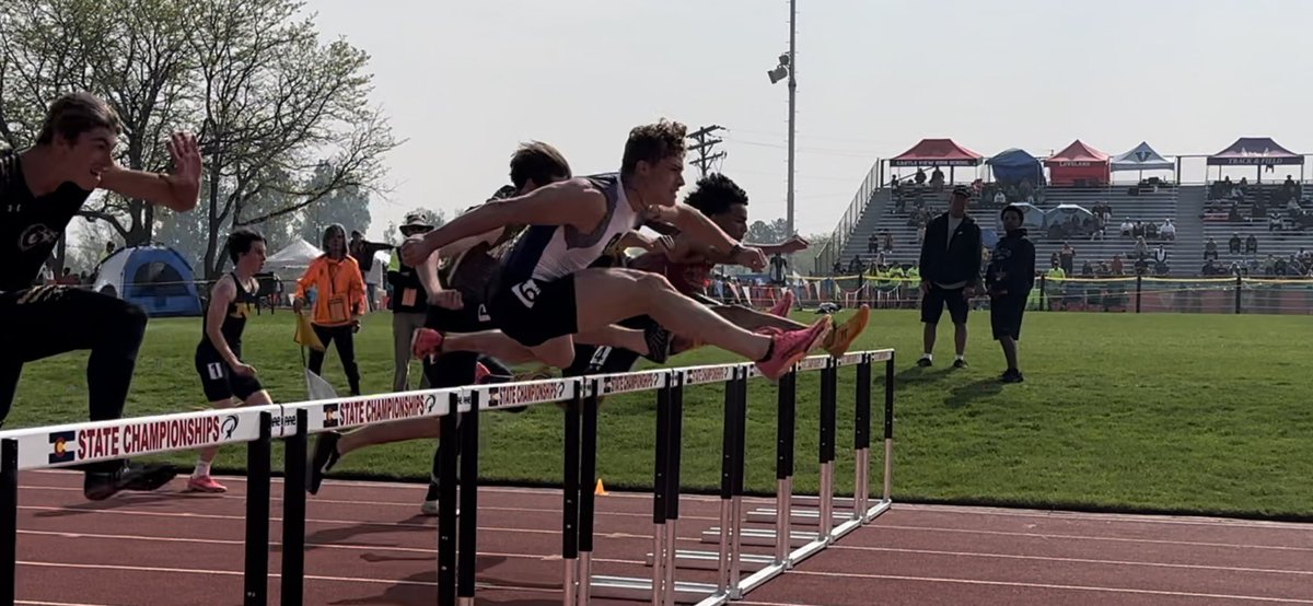 LHSparkerSports's tweet photo. LuHi has a State Champion! Trey Ciccio winning the 110 hurdles and Mason Kelley taking 7th! Congrats! https://t.co/oIr4sLJQlE