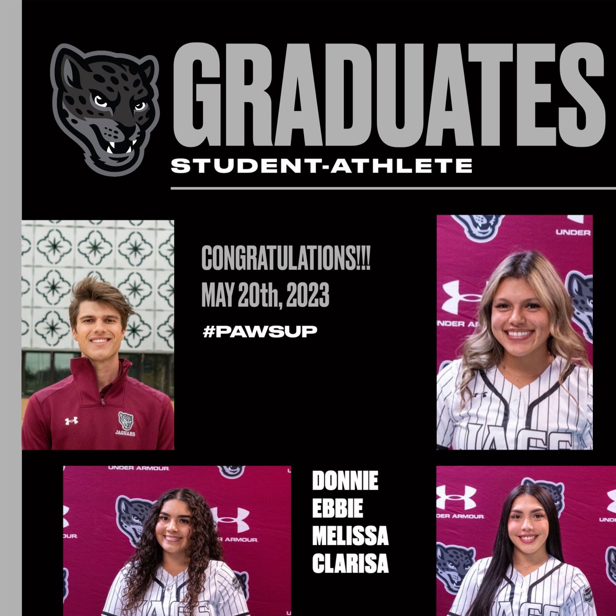 We want to congratulate and celebrate our graduating Jaguars today. #pawsup #graduation