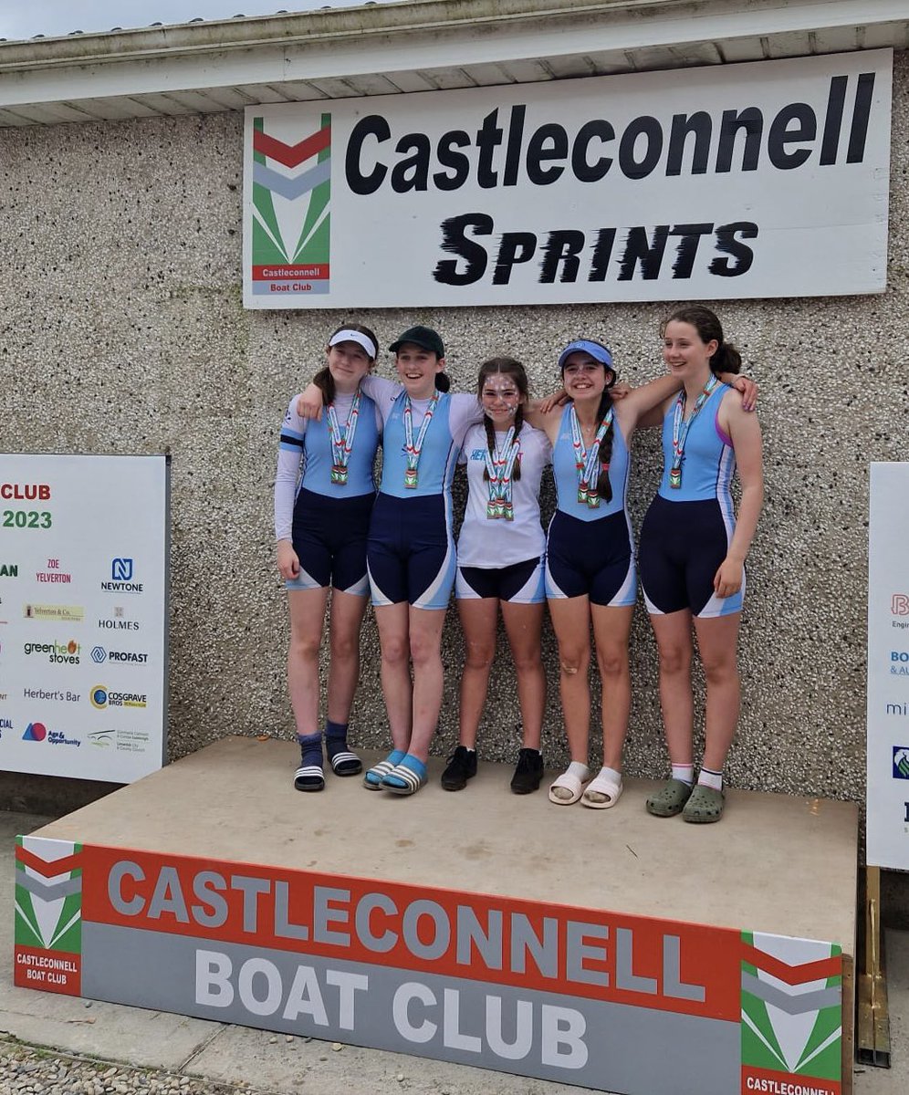 More happy Shandon rowers <a href="/castleconnellBC/">Castleconnell Boat Club</a> Sprints. This time our WJ13 4x+. Great day’s racing: thanks to the hosts.