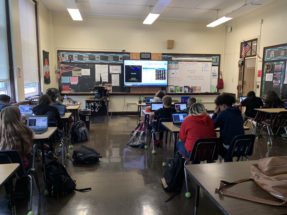 Amazing middle school students at <a href="/ShawsvilleMS/">Shawsville Middle</a> picking up design concepts quickly and creatively making their own games! <a href="/mcps_va/">MCPS</a>