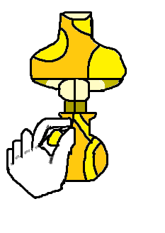 Last night, around midnight I think, I drew this, a little drawing of a bedroom nightstand lamp, being turned off, the thought I had behind it, was to represent going to sleep. I think it looks alright despite the fact it's made in Paint with a mouse.