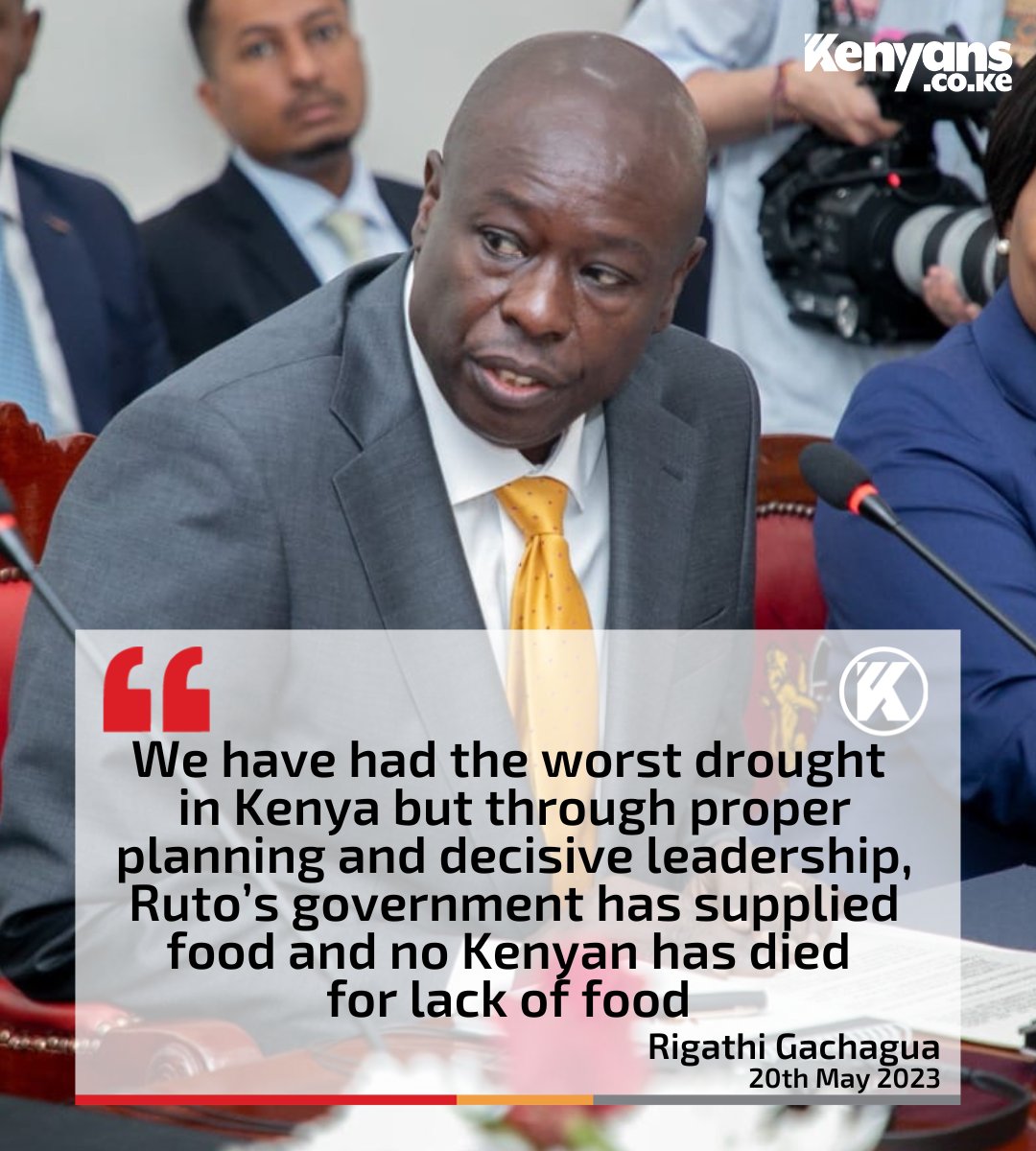 Kenyans's tweet photo. No Kenyan has died for lack of food - DP Gachagua https://t.co/XU0vhqf0QL