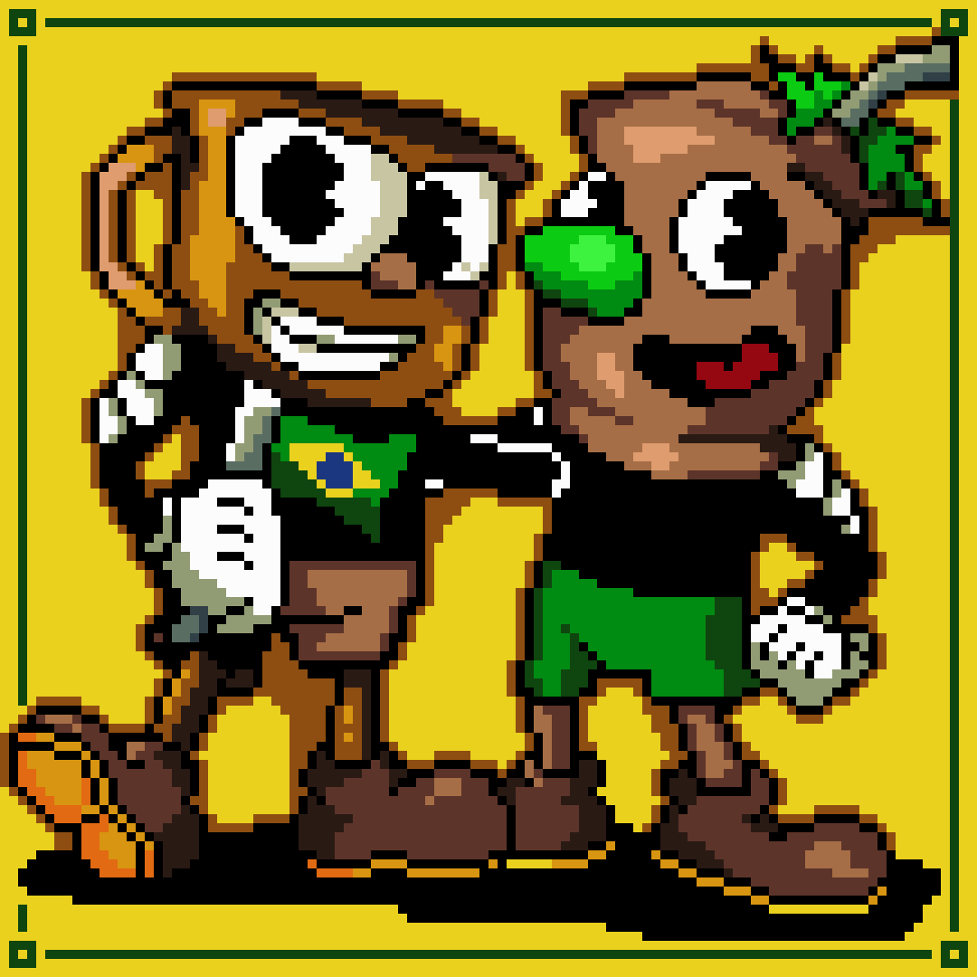 ygdran's tweet photo. A little late, but here is my Brazilian Version of #cup head for @Pixel_Dailies
~DuralexBoy and CuiaMan
#pixelart #pixel_dailies #aseprite #game #brazil #cuia #xicara #cupheadfanart #platformer #cartoon https://t.co/sLG1avjB2j