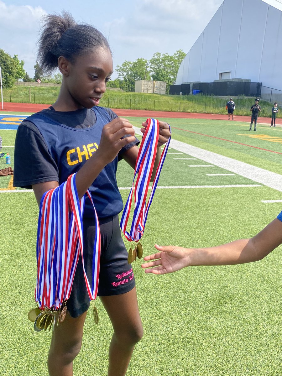 RamFamRules's tweet photo. Proud Principal out here supporting my Cheviot Ram Fam at the CPS Elementary Track Meet🤜🏾 &amp; the drip is significant…20 medals with two more heats to go! Excellence is a habit! #iamcps #RamFamRules https://t.co/xUkdSVOsFY