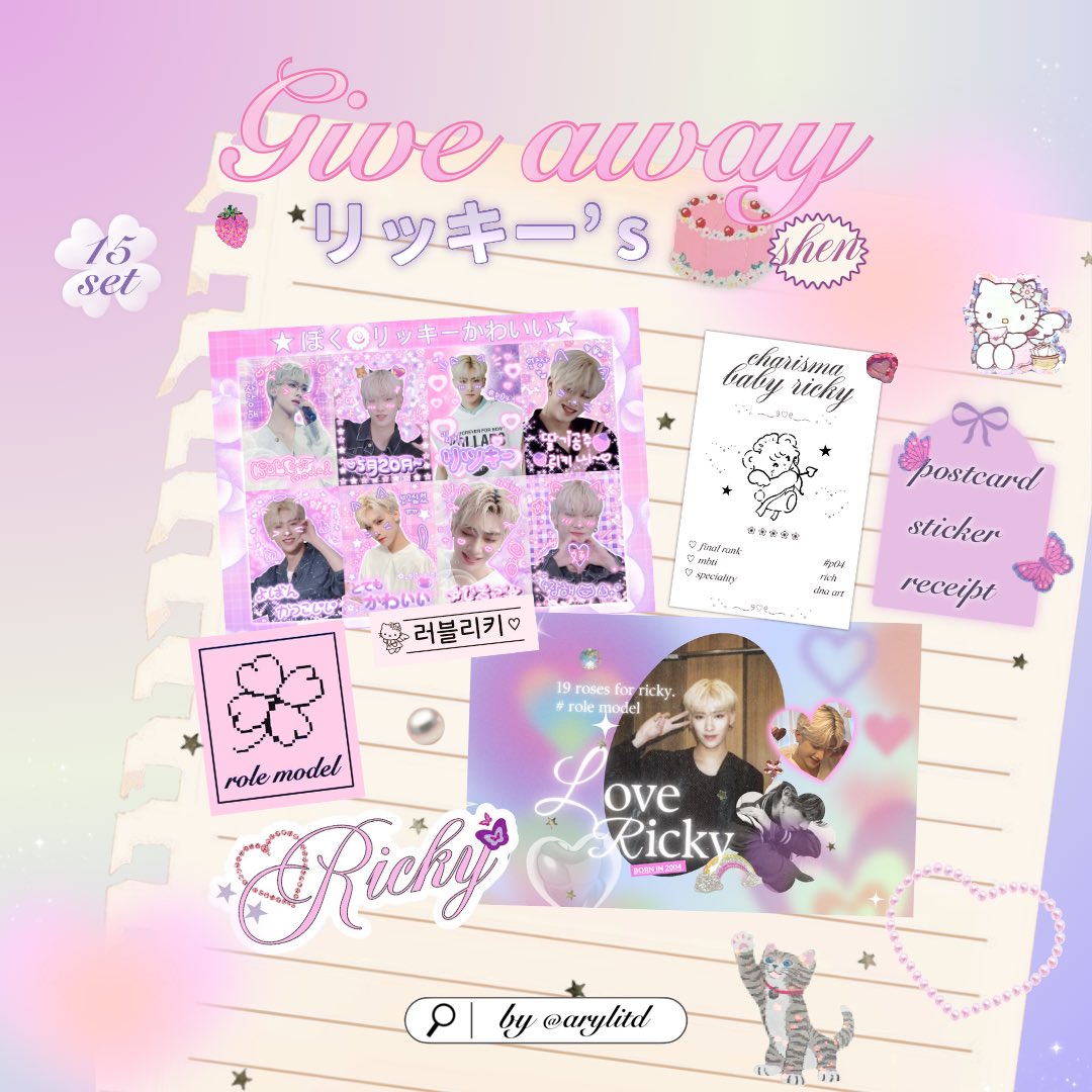 𝓀indly ˚₊✩‧ ❨ rt ❩ 𝓇andom 1 set to
🍮 follower for 𝒻ree shipping .ᐟ

♪  give away #StrawberRickyDay 🍓 𓈒
✧ 15 set , shipping free 35 ฿
 gg form date 𓐄 21/05 𓈒 ❀ 

#RICKY #ZB1 #沈泉锐 #HAPPY_RICKY_DAY  #리키 #OurStrawberRickyDay #artworkเจโร่จึ