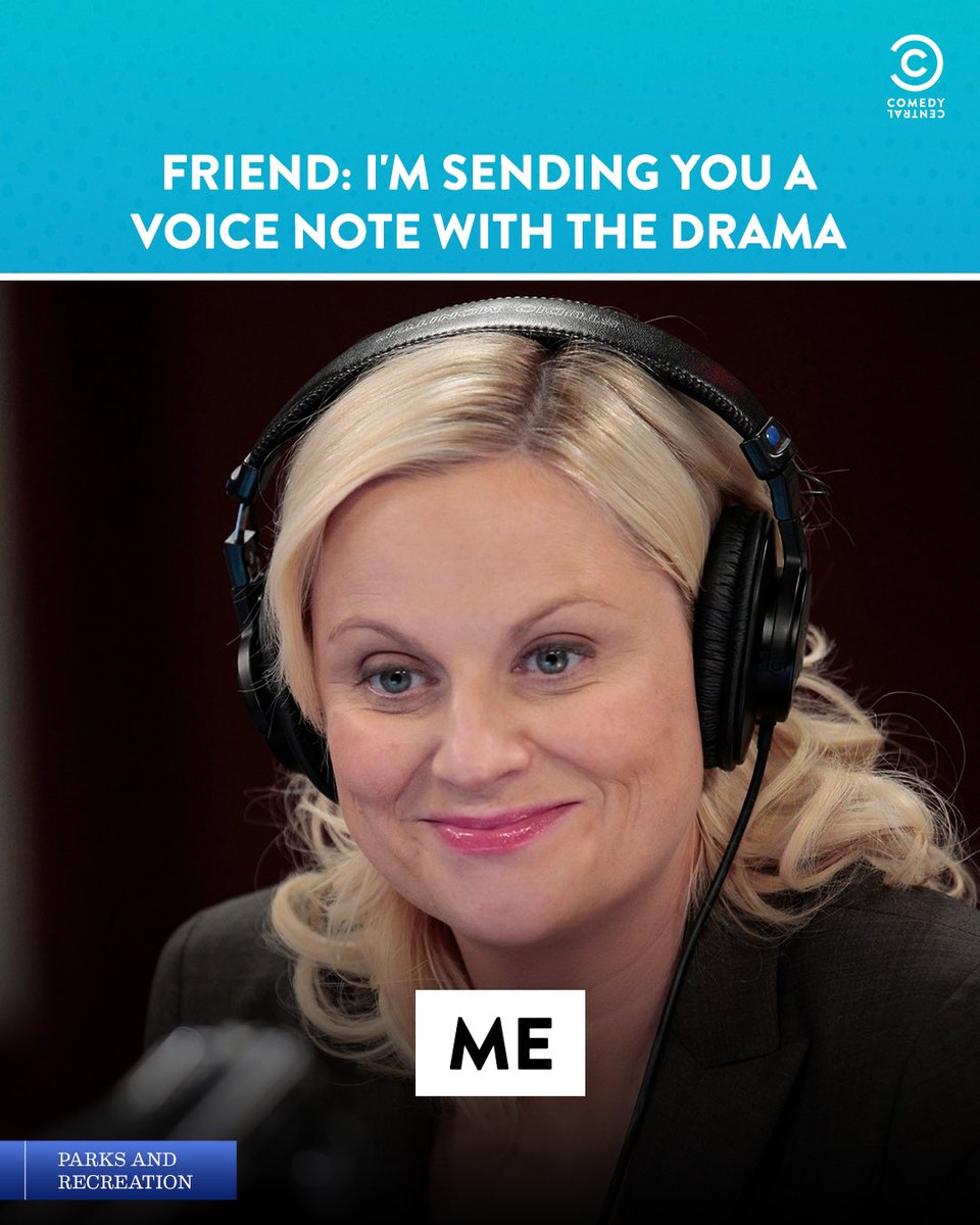 Never the one to say no to drama 🤭

Watch Parks and Recreation S1-7, from Mon-Fri at 9 PM exclusively only on #ComedyCentralIndia. 

#ComedyCentral #ParksAndRecs #ParksAndRecsDepartment #Comedy #Funny #Sitcom #ComedySeries #TVSeries #Leslie #LeslieKnope #Drama #VoiceNote #Gossip