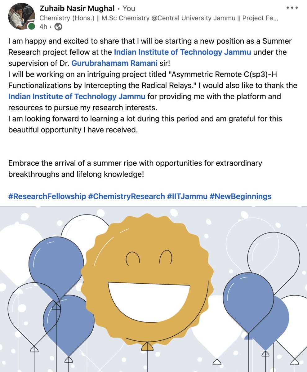 Mughal_Zuhaib_'s tweet photo. I am happy and excited to share this
@IITJammu
#ProjectFellow https://t.co/fUaXJsQSq0