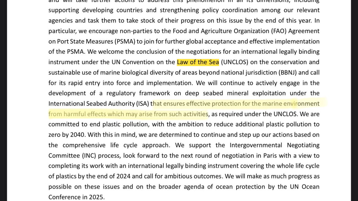 Allatsea4's tweet image. Welcome emphasis on protection of the marine environment in the #G7🇯🇵 leaders communique, but truly a moratorium on #DeepSeaMining🪸🔨 would provide the precaution required to preserve this delicate ecosystem.