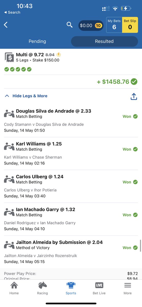 T20007601's tweet image. CLEAN SWEEP LAST UFC 6/6 &amp;amp; 5/5 - ALL PICKS ARE OUT FOR UFC FIGHT NIGHT DERN VS HILL - $10 ENTRY - Add my Discord: GstarZ#9906

#GamblingTwitter #UFC #UFCGAMBLINGTWITTER