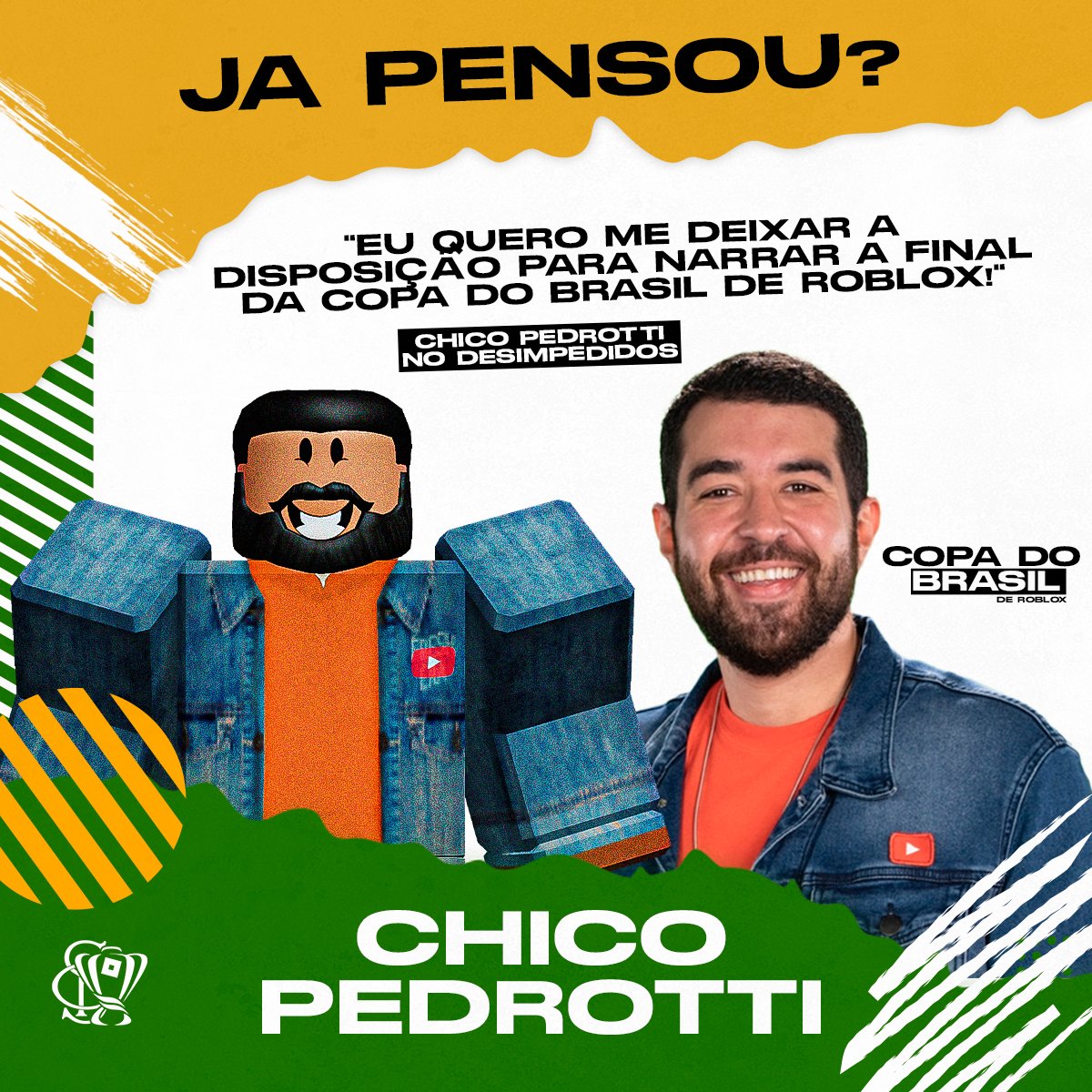 transmite o primeiro jogo do Paulistão no sábado com a narração de  Chico Pedrotti