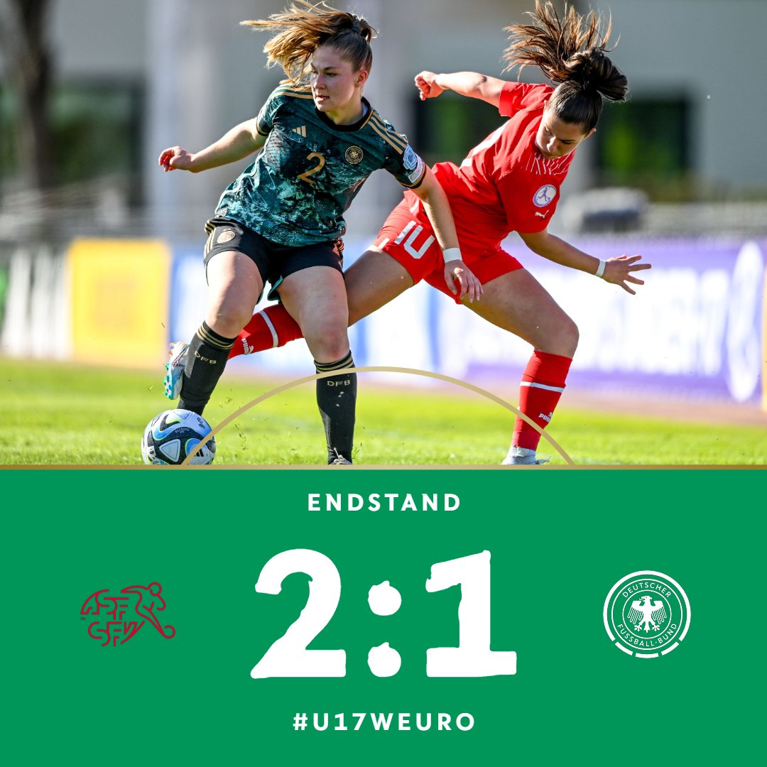 Kopf hoch, Mädels!
Unsere #U17 scheidet aus der EM in Estland aus. 😔

#WU17EURO #SUIGER #NichtOhneMeineMädels | 📸 UEFA