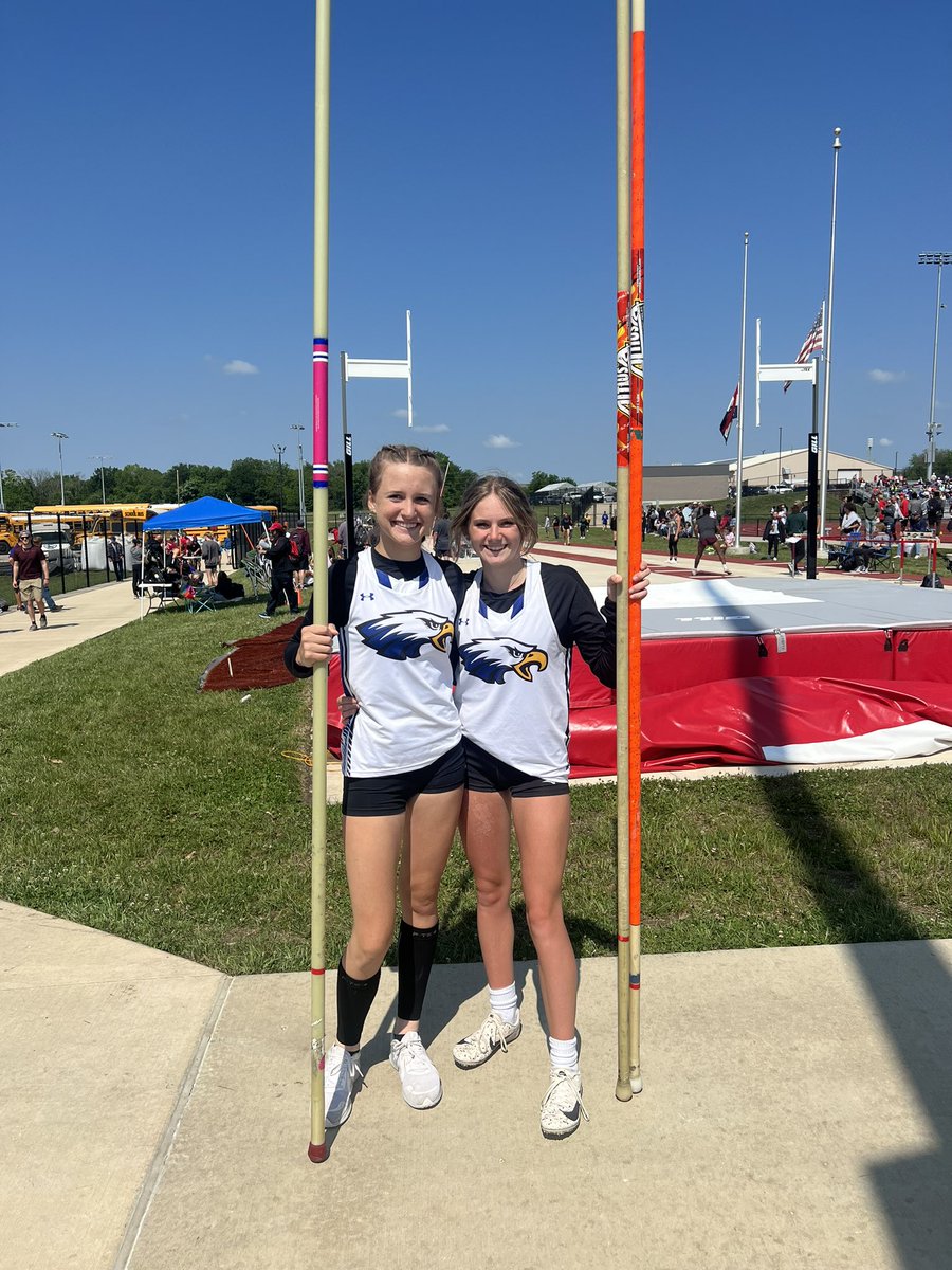 Addilyn Wooster and Izzy Guinn punched their ticket to state in girls pole vault!