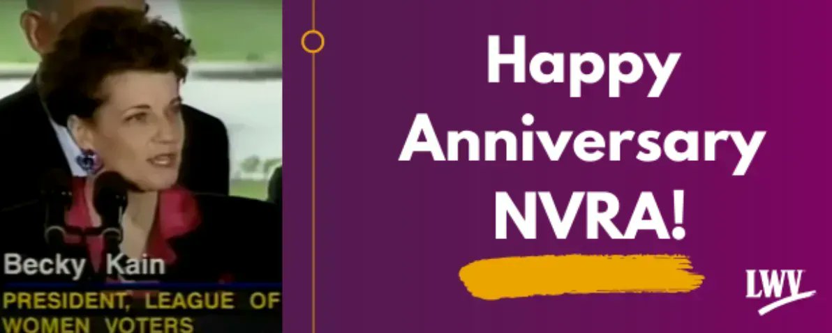 In the 80s and 90s, LWV led the campaign for the NVRA's passage. When it was  signed into law, President Clinton gave us the pen he used, calling us "fighters for freedom."
Help us continue fighting for a more representative democracy. Join or give today. buff.ly/3XBnmyb