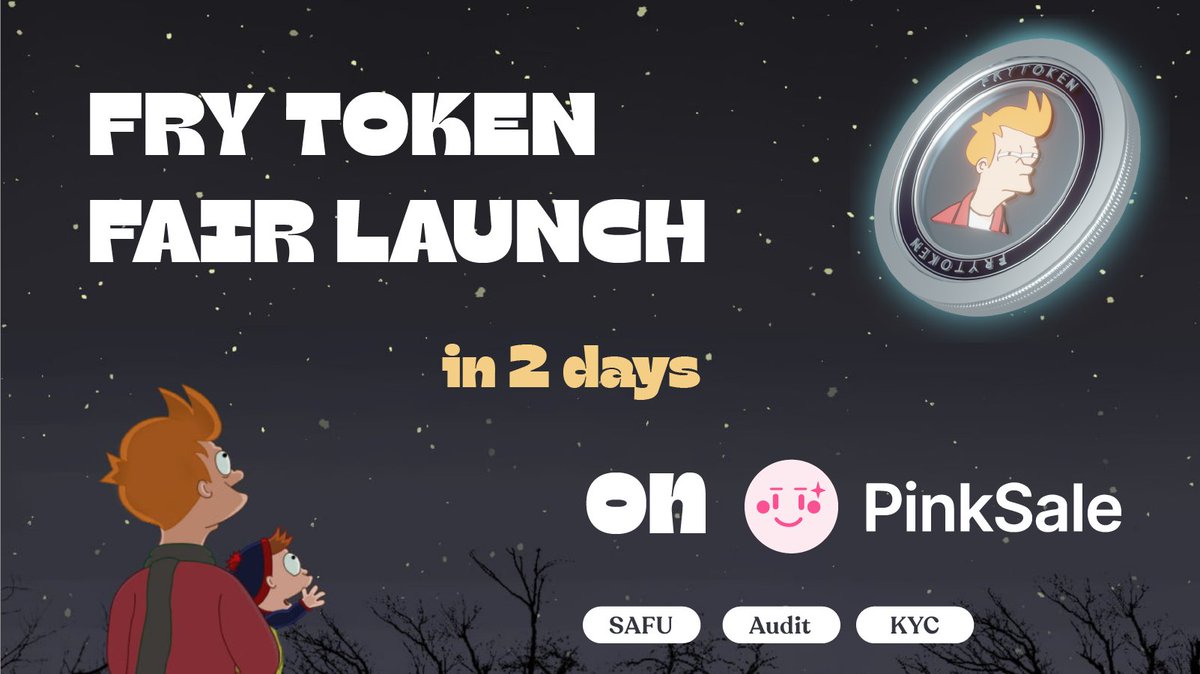 Fry token (@frytokenio) on Twitter photo #FryToken Fair Launch on <a href="/pinkecosystem/">PinkSale (Pink Ecosystem)</a> in less than 2 days!!
Link: pinksale.finance/launchpad/0x5F…
Shut up and get ready!! 🤯 #FryToken Fair Launch on <a href="/pinkecosystem/">PinkSale (Pink Ecosystem)</a> in less than 2 days!!
Link: pinksale.finance/launchpad/0x5F…
Shut up and get ready!! 🤯