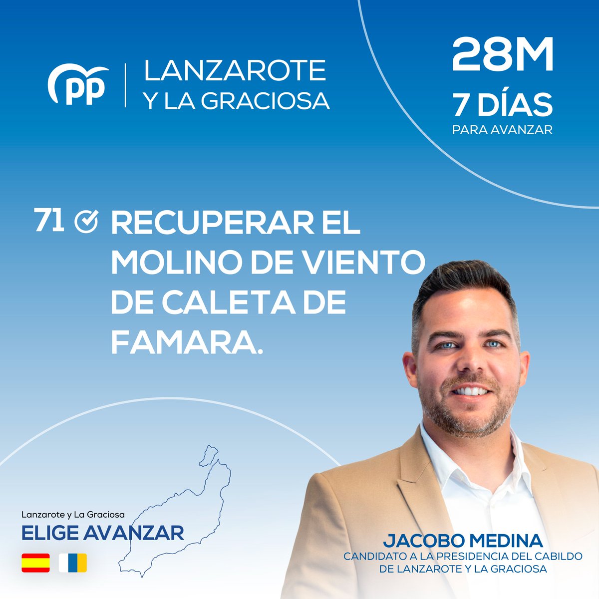 jacobo_medina's tweet photo. 🔵 Propuesta número 71 🔵🔵

Recuperar el molino de viento de Caleta de Famara ✅

#JacoboMedina2023

#lanzarote #famara #caletafamara #cabildolanzarote #teguise https://t.co/pH9K7niOqY