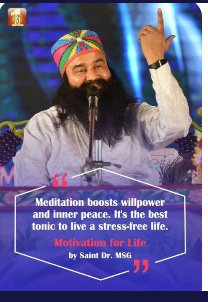 Mediration is key to get true happiness. To #GiveUpWorries and live #StressFreeLife do meditation daily. We all want 
#DriveAwayStress and want
#LiveStressFree.
#MethodOfMeditation is solution of all worries. 
#SaintDrMSG guides us to do meditation and get inner happiness .