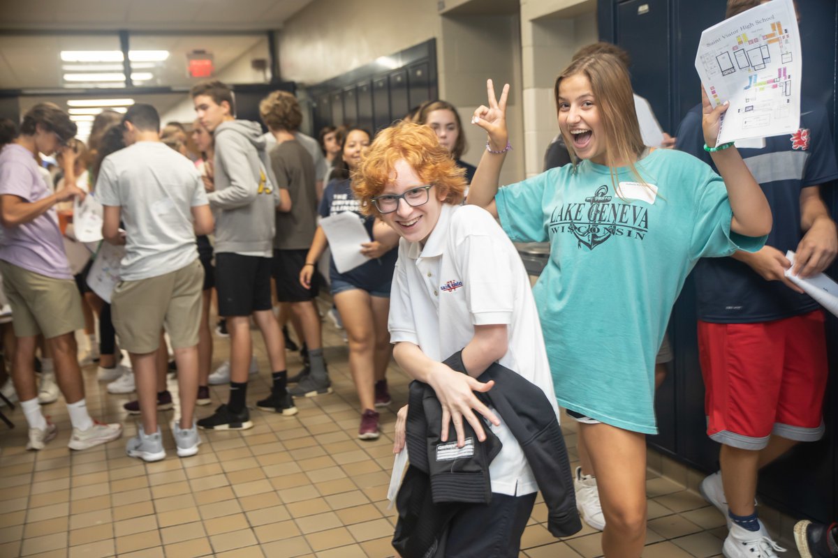 SaintViatorHS's tweet photo. While their freshmen orientation feels like it was just yesterday, at this time tomorrow, the Class of 2023 will officially be @svhsandshmalum. https://t.co/XKFlbYYPvM