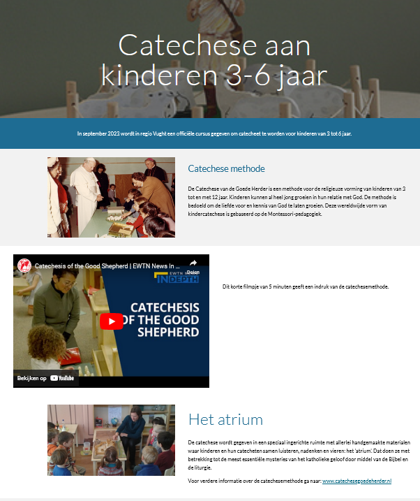 CatecheseGoedeH's tweet photo. Voor het eerst in Brabant: een cursus Catechese van de Goede Herder om catecheet te worden voor kinderen van 3-6 jaar: van 11 t/m 15 september in Helvoirt, gegeven door een dominicanes
https://t.co/73uw7Q9BFB
#cgsusa @CGSUSA @DominicaansNL #helvoirt https://t.co/EAPBAvE6cS