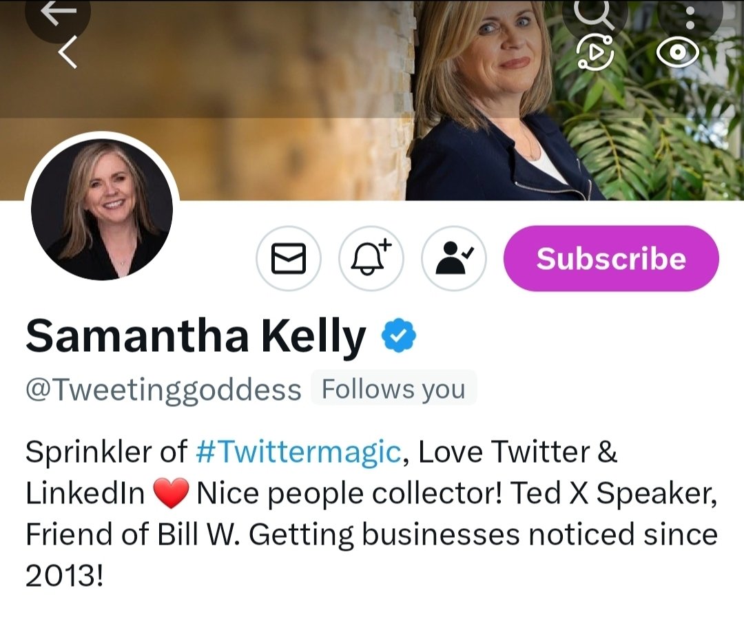 I now have the subscribe button on Twitter! Which means once subscribed you’ll get… - More Retweets - Be my guest on Twitter spaces - Interview you live here on Twitter This will be awesome for small business owners like you!