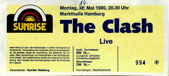 TodayInPunk's tweet photo. #Todayinpunkrockhistory... Concert: Clash @ Markthalle, Hamburg, Germany (1980) ends in riot, Strummer arrested.
https://t.co/l3EJ7HCwUT #punkhistory #punk #punkrock #krautpunk #punkassault #whiteriot #whenpunksattack #punkingermany #anarchopunk #punksquat #squatterpunk https://t.co/siKOsKl92Q