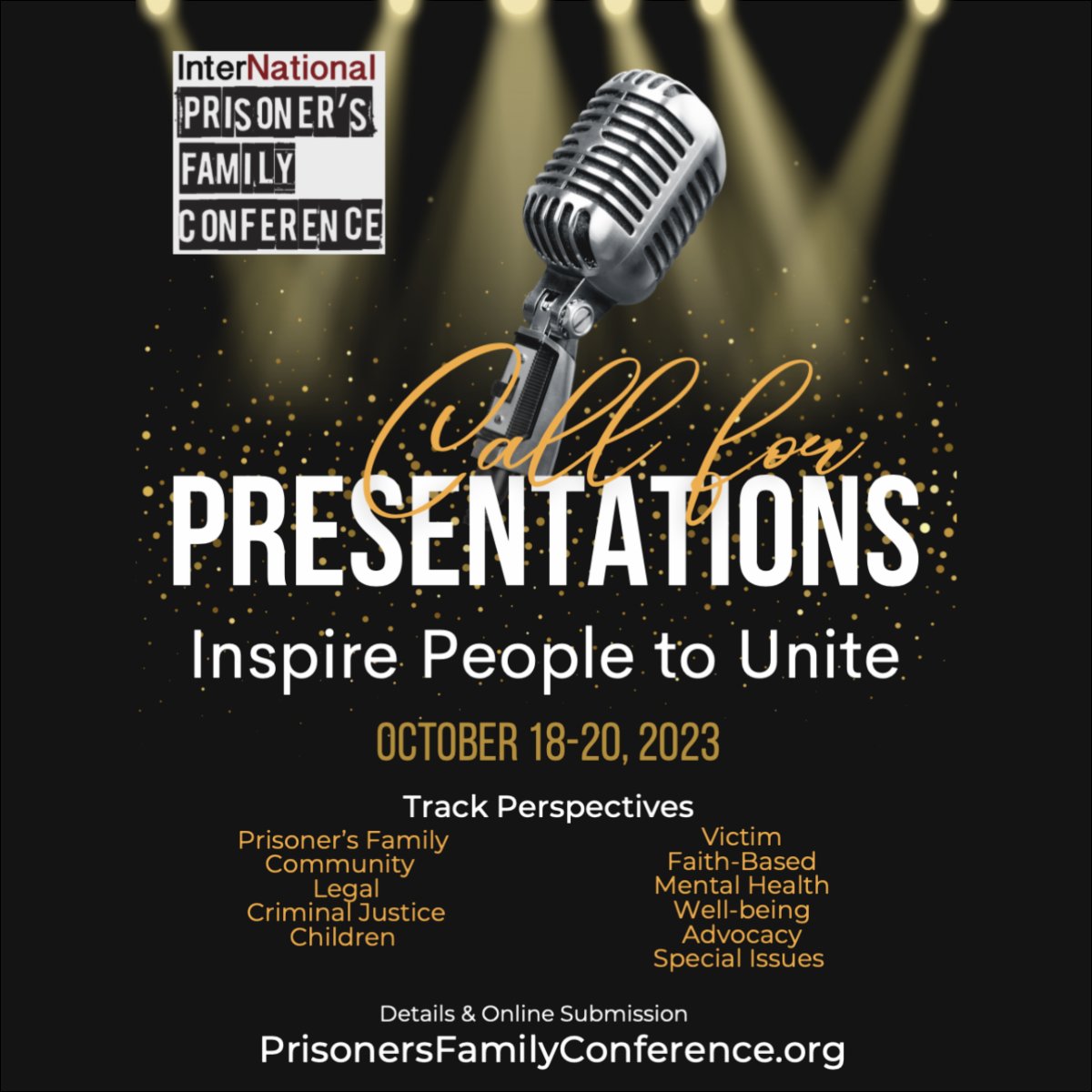 PrisonersFC's tweet photo. "📢🎤 Passionate advocates and inspiring voices wanted! 🙌 Join us as a speaker at the Prisoners Family Conference, dedicated to supporting and empowering families affected by incarceration. Be a catalyst for transformation!
Submission Guidelines; https://t.co/PkWHaE2R3W https://t.co/Oe5kmT5QNv