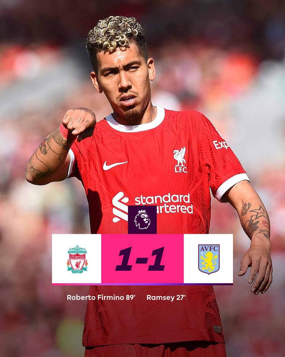 Liverpool's winning run comes to an end ⛔️
 
#LIVAVL