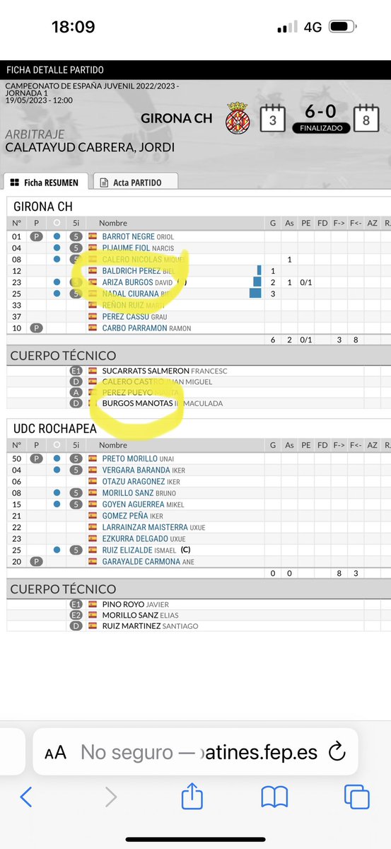 Pregunta para <a href="/FedPatinaje/">RFEPatinaje</a> <a href="/CarmeloRFEP/">Carmelo Paniagua</a> <a href="/okliga_oficial/">OK Liga</a>: ¿como se explica que para el partido vital <a href="/amunthoquei/">C. d'E. Arenys de Munt Solartradex</a> @solartradex - <a href="/GironaCH/">Hipoteca Girona Club Hoquei</a> se designe a un árbitro con parentesco directo en el equipo juvenil del @Gironahc? 😓😓