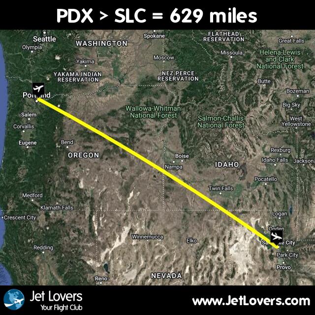 Cinner's tweet photo. My flight #353 on #JetLovers: PDX > SLC - another 629 miles in the air! https://t.co/67DWGxjoJW https://t.co/LvtfQkZzAR