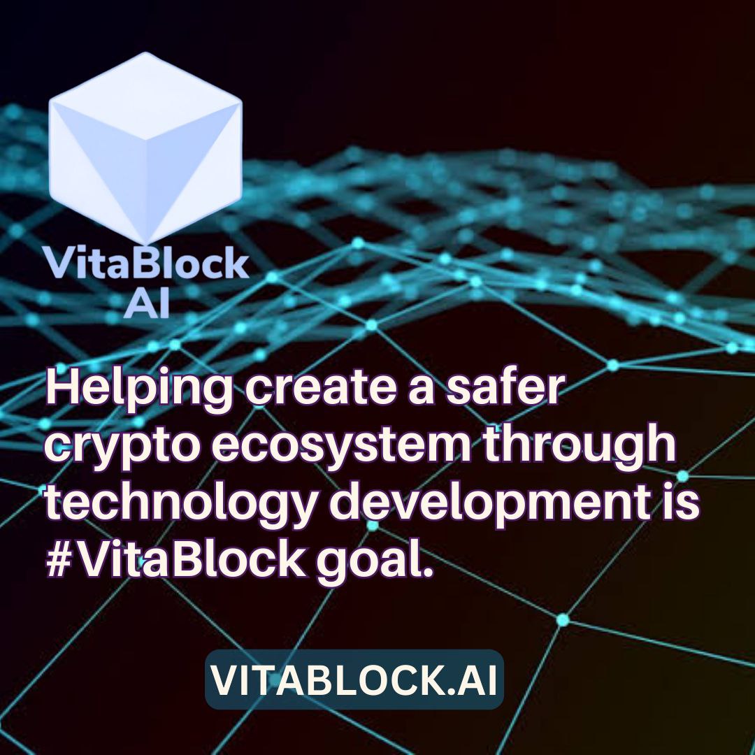 About The Project With #VBlock as its #ERC20 token, #VitaBlock #AI is a community-backed trust with a raffle utility that aims to crowdfund the development of #blockchain AI protocols for fighting against fraud
and scams within the crypto ecosystem.

#BSC #VB

@VitalikButerin